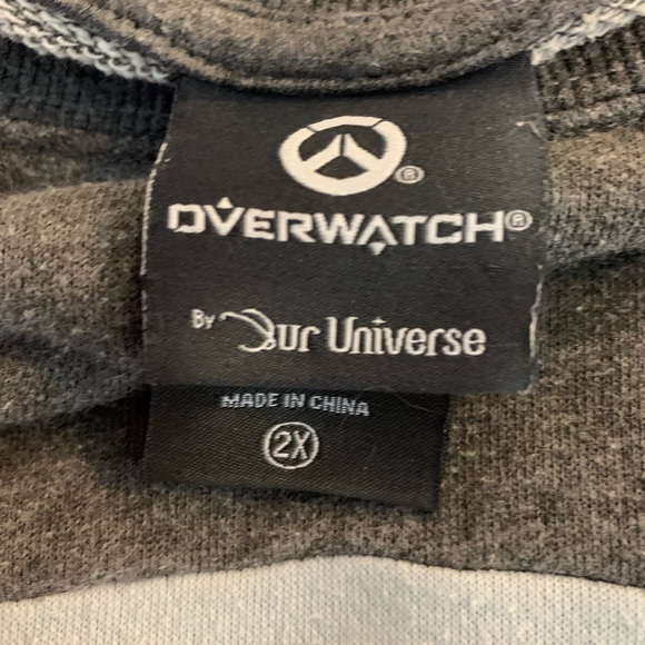 Her Universe Gray Sweater Sz 2x Pink Blue Stripes Nerf This Streetwear Skater - Picture 4 of 8